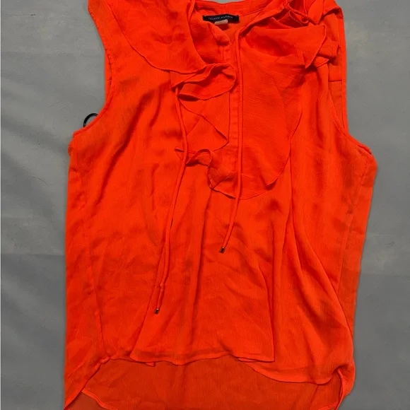 Tommy Hilfiger Vibrant Red Ruffle Blouse - Picture 3 of 6